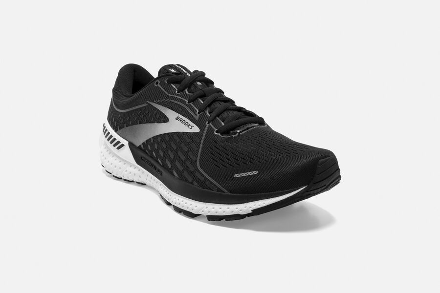 Brooks Adrenaline Gts 21 Road Loopschoenen Heren - Zwart/Wit - 283409KEJ